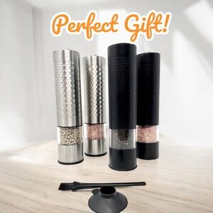 Maizie's Emporium Electric Salt & Pepper Grinder Set w/Lights, Battery O…